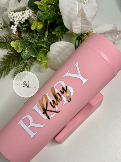 Skinny Tumbler 16oz  Double Walled With Straw